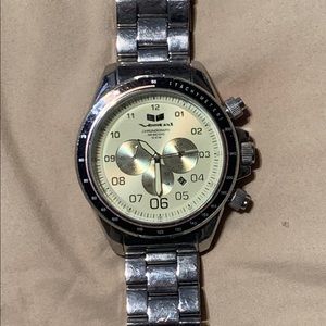 Vestal Silver w/ gold Big Face Watch